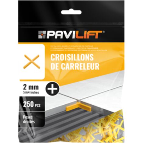 Sachet de 250 croisillons  en "+" 2mm Pavilift