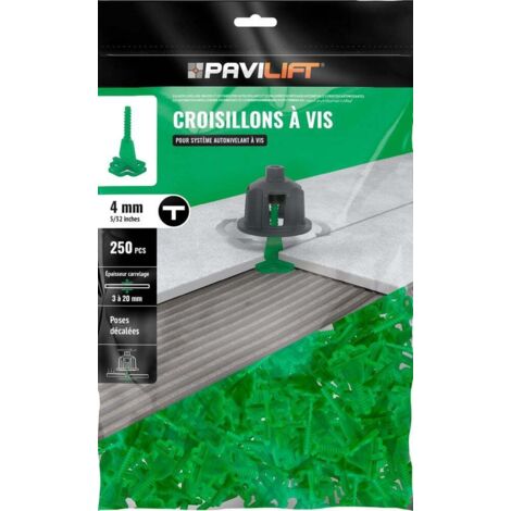 250 Croisillons en "I" Autonivelant de 4mm (carreaux de 3 à 20mm) PAVILIFT