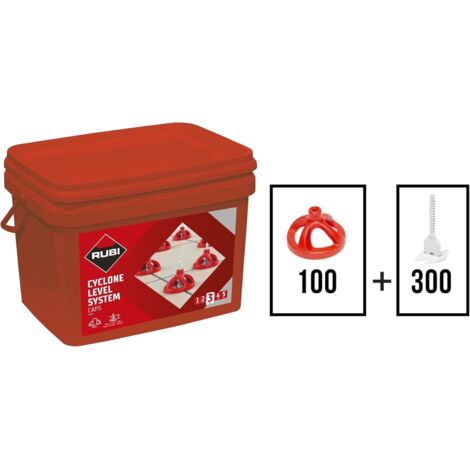Rubi – Système de nivellement pour carreaux 3 mm – 300 croisillons autonivelants à vis en 'I' – Compatible grands formats – 35965