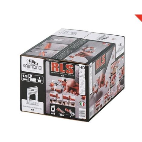 Raimondi – Kit de démarrage RLS HD 1,5mm – 250 bases pour carrelages 3-12mm – Pince à pression réglable – Pose rapide et nivellement parfait (1/4)