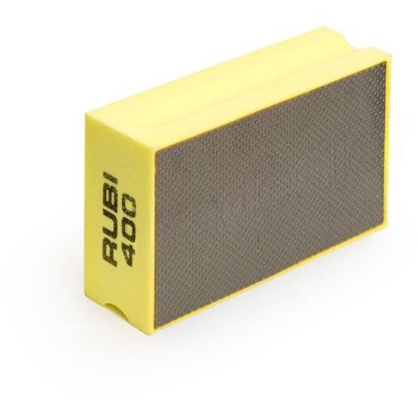 Rubi – Taco de goma diamanté 61977 – Grain 400 – Pour polissage de finition sur pierre naturelle et carrelage – Ergonomie améliorée