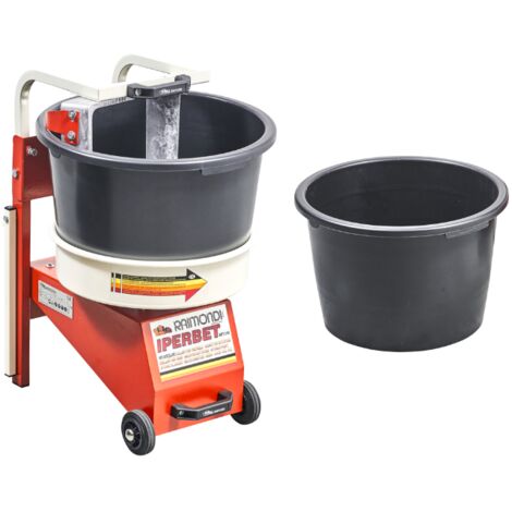 Raimondi – Malaxeur électrique à cuve 1200W – Vitesse 200 tr/min – Alimentation 230V – Pour béton armé et chantiers humides