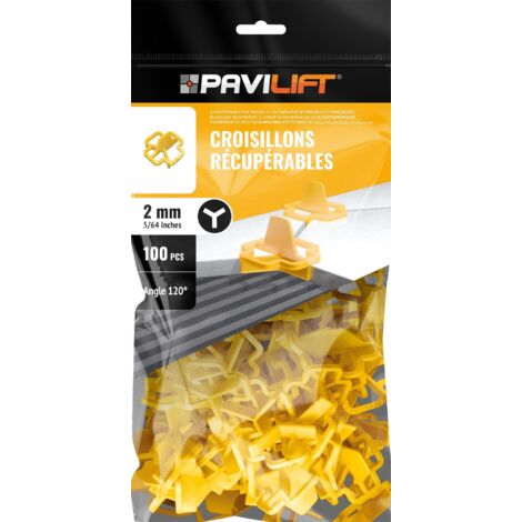 100 Croisillons récupérables "Y" 120° 2mm Pavilift