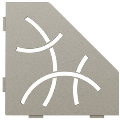 Tablette d'angle CURVE S2 SCHLUTER  Alu structurée Gris pierre "TSSG"