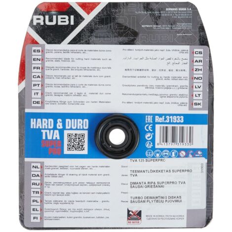 Disque Turbo Viber Tva Superpro RUBI  125 mm