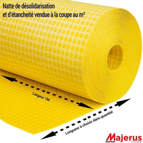 Natte de désolidarisation et d'étanchéité MPROTECT – Imperméabilisant pour sols fissurés et humides – Dimensions 1x30m – Épaisseur 3,43mm