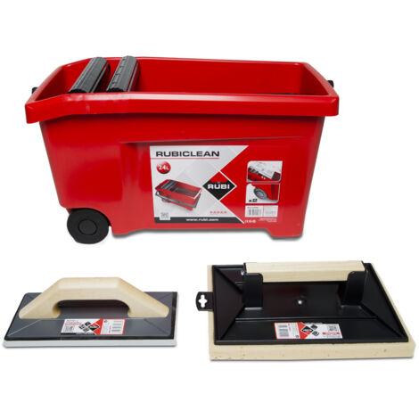 Bac à égouttoir RUBICLEAN SUPERPRO – Polypropylène 24L – Grille de drainage renforcée – 2 rouleaux de drainage striés (1/2)