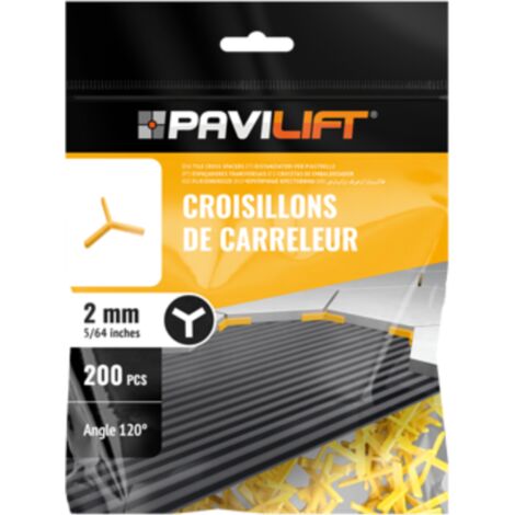 Sachet de 250 croisillons  en "Y 120°" 2mm Pavilift