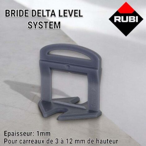 Brides de nivellement 1 mm / 3-12 mm (100 pcs) - RUBI 2850