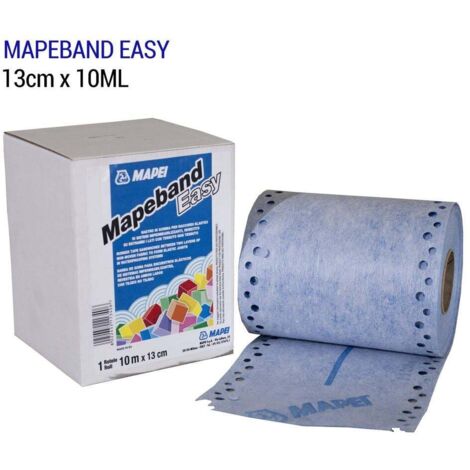 Mapei – Bande d'étanchéité Mapeband Easy 10 mètres – Caoutchouc élastique pour joints – Imperméabilisation complète sous carrelage