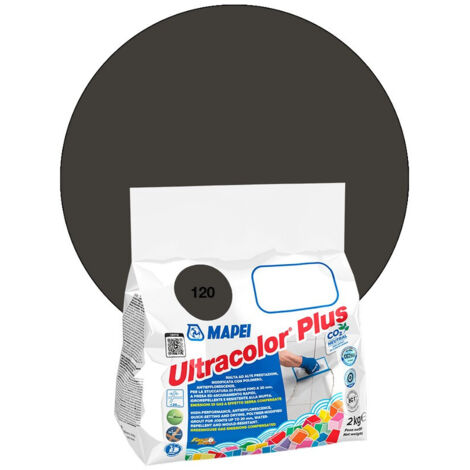 Mapei – Joint de carrelage ULTRACOLOR PLUS 120 Noir – Mortier hydrofuge et résistant aux moisissures – Pour joints jusqu'à 20 mm – 2 Kg (1/5)