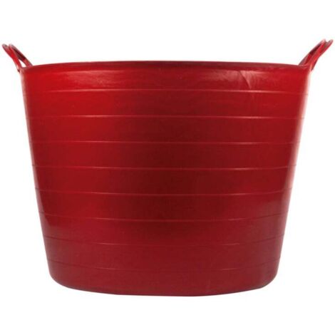 Seau rouge 42L plastique flexible avec poignées BELLOTA