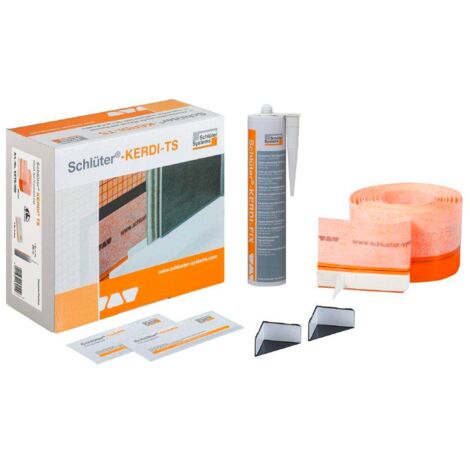 Set complet de raccord étanche 2,8 mètres – Bande d'étanchéité polyéthylène – Colle Schlüter-KERDI-FIX incluse – Angles de montage (1/3)