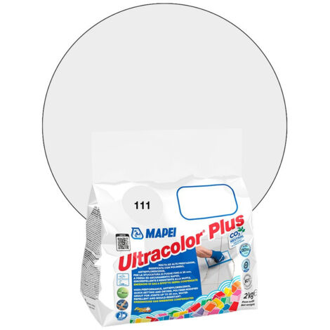 Mapei – Joint de carrelage ULTRACOLOR PLUS 111 gris argenté – Mortier hydrofuge et résistant aux moisissures – Pour joints jusqu'à 20 mm – 2 kg