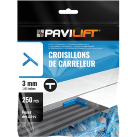 Sachet de 250 croisillons  en "T" 3mm Pavilift