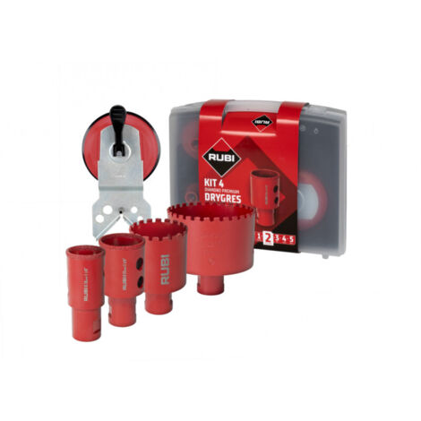 KIT 4 Trépans diamantés Drygres Premium RUBI