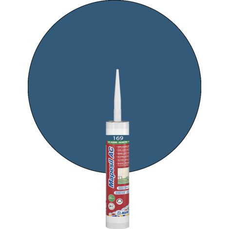 Mapei – Silicone Mapesil AC 310 ml – Mastic hydrofuge anti-moisissure – Élasticité exceptionnelle pour joints en milieux humides – Couleur bleu acier