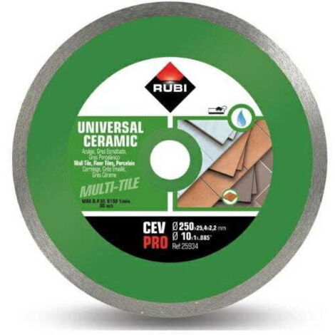 Rubi – Disque diamant 180 mm – Coupe précise sur grès cérame et porcelaine – Diamètre alésage 22,2 mm – Hauteur jante 7 mm