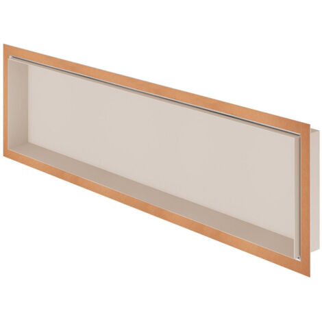 Niche sans carrelage aluminium 30x120 cm DESIGN-NICHE SCHLUTER TSI - Alu structurée ivoire (1/5)