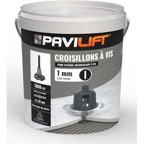 1000 Croisillons en "I" Autonivelant de 1mm (carreaux de 3 à 20mm) PAVILIFT