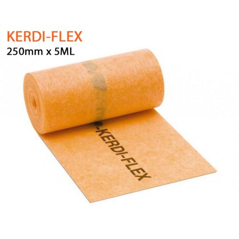 Schluter – Bande d'étanchéité souple KERDI-FLEX 5 mètres – Largeur 250 mm – Polyéthylène flexible pour joints de mouvement – Compatible KERDI-COLL-L et KERDI-FIX