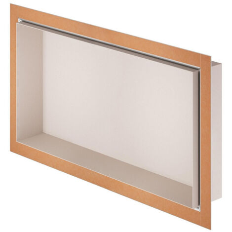 Niche sans carrelage aluminium 30x60 cm DESIGN-NICHE SCHLUTER TSI - Alu structurée ivoire