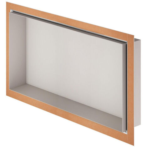 Niche sans carrelage aluminium 30x60 cm DESIGN-NICHE SCHLUTER TSBG - Alu stucturée gris beige