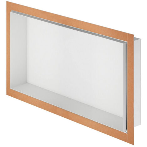 Niche sans carrelage aluminium 30x60 cm DESIGN-NICHE SCHLUTER MBW- Blanc satiné RAL 9003