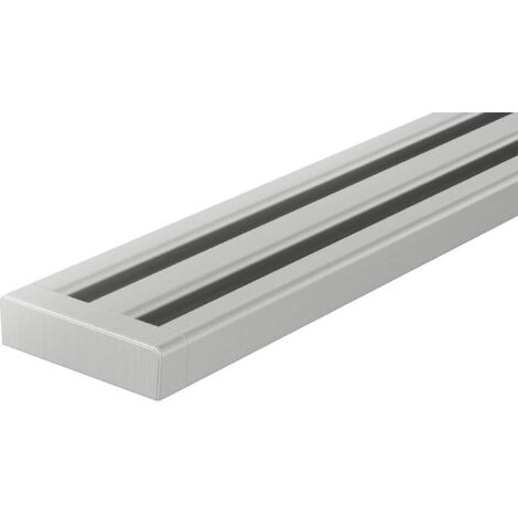 Schluter – Caniveau de douche KERDI LINE VARIO WAVE 42 – Longueur 1200 mm – Acier inoxydable brossé – Accessibilité fauteuil roulant