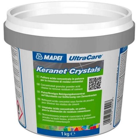 Ultracare Nettoyant concentré en poudre pour voile de ciment Keranet Crystals 1KG MAPEI (1/2)