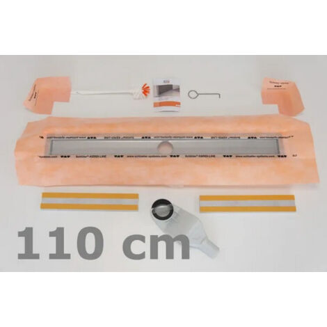 Kit pour Caniveau horizontal KERDI-LINE-F sans Grille SCHLUTER  1100 mm
