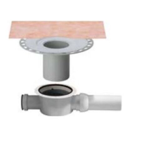 Schluter – Bonde de douche Kerdi-Drain évacuation horizontale DN 50 avec siphon intégré – Débit 36 l/min – Norme NF/DIN EN 1253 (1/4)