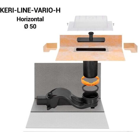 Caniveau Horizontal KERDI-LINE-VARIO-H SCHLUTER  Horizontale Ø 50