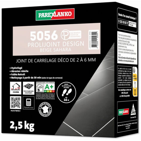 Joint de carrelage 2,5 Kg 5056 Prolijoint Design PAREXLANKO  Beige Sahara