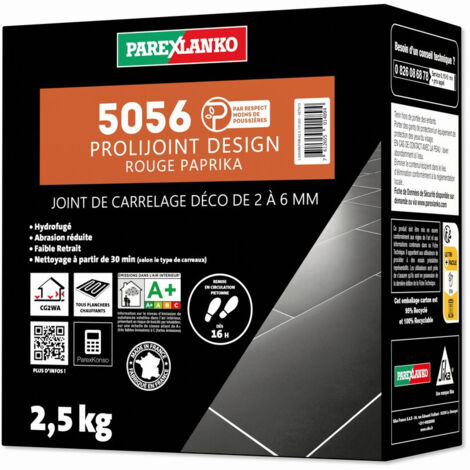 Joint de carrelage 2,5 Kg 5056 Prolijoint Design PAREXLANKO  Rouge Paprika