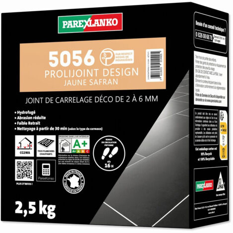 Joint de carrelage 2,5 Kg 5056 Prolijoint Design PAREXLANKO  Jaune Safran