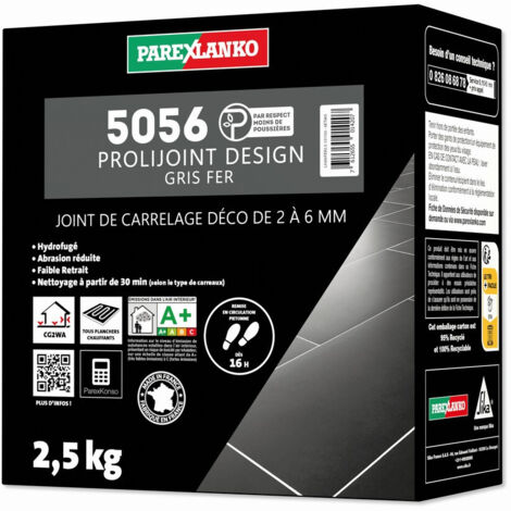 Joint de carrelage 2,5 Kg 5056 Prolijoint Design PAREXLANKO  Gris Fer
