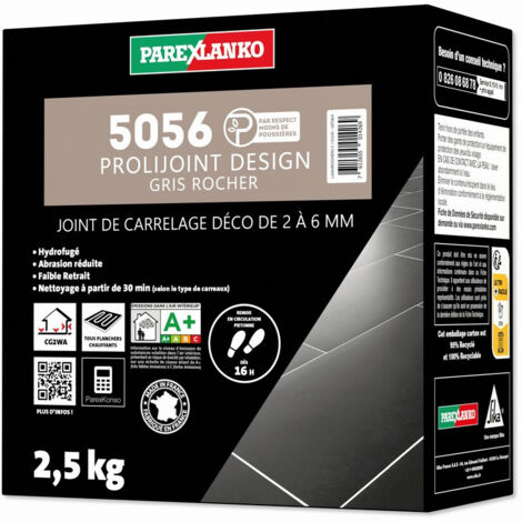 Joint de carrelage 2,5 Kg 5056 Prolijoint Design PAREXLANKO Gris Rocher