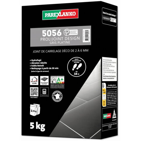 Joint de carrelage 5 Kg 5056 Prolijoint Design PAREXLANKO  Gris Platine