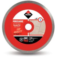 Rubi – Disque diamant pour meuleuse – 180 mm – Coupe humide pour grès porcelaine – Soudure laser pour assemblage sécurisé