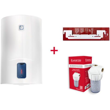 Termo eléctrico, Ariston, Lydos R 80 litros + Filtro Antical + Soporte de pared Instafix, Vertical (1/4)