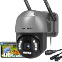 GENBOLT 4K Caméra Surveillance WiFi Extérieure,2.4&5GHz 8MP Caméra IP avec Détection Humaine/Véhicule Vision Nocturne Couleur