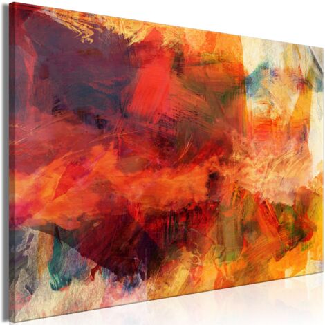 Cuadro decorativo en lienzo con impresión premium de 1 parte sobre marco de madera Patrón Explosión de colores salvajes 120x80 cm 110013689 (1/3)
