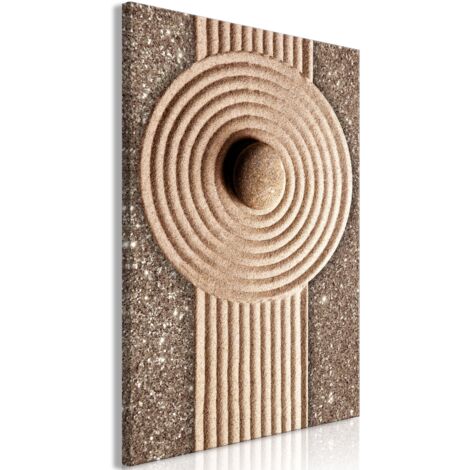 Cuadro decorativo en lienzo con impresión premium de 1 parte sobre marco de madera Patrón de flujo de energía 60x90 cm 110014478 (1/3)