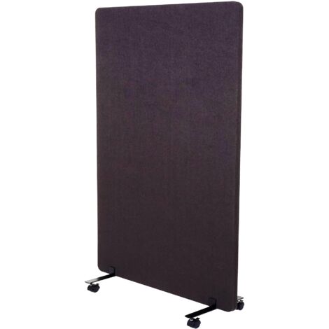 Tabique acústico para oficina separador de ambientes tablón de anuncios de doble pared 127x80 cm en tejido marrón grisáceo 040006426 (1/5)
