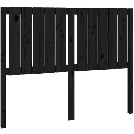 Cabecero complemento de dormitorio mueble 125,5 x 4 x 100 cm madera de pino negro TDL0202344 (1/4)