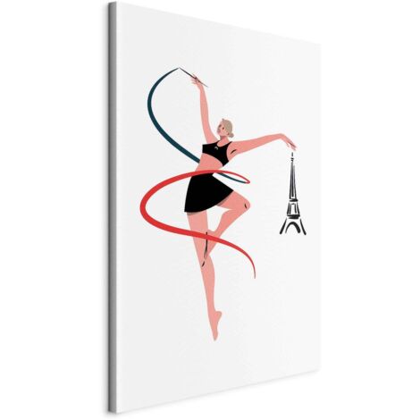 Cuadro decorativo impreso sobre lienzo, patrón de gimnasia rítmica de los Juegos Olímpicos de París, 40x60 cm 110018433 (1/3)