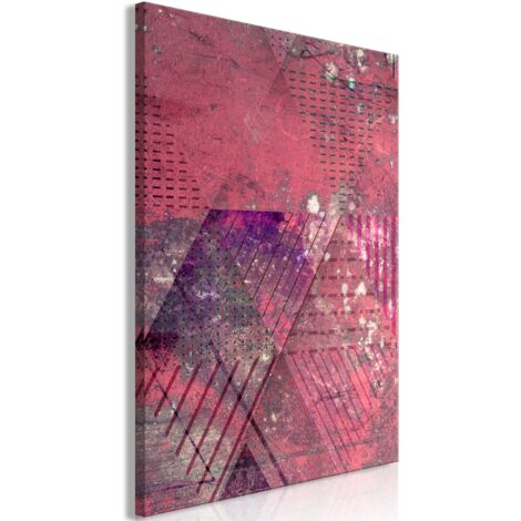 Cuadro decorativo en lienzo con impresión premium en 1 parte sobre marco de madera Patrón de abstracción carmesí 40x60 cm 110014358 (1/3)