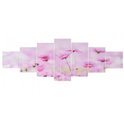 Kit de lienzo decorativo de pared de 7 piezas 245x87cm estampado de flores DEC04042 (1/5)