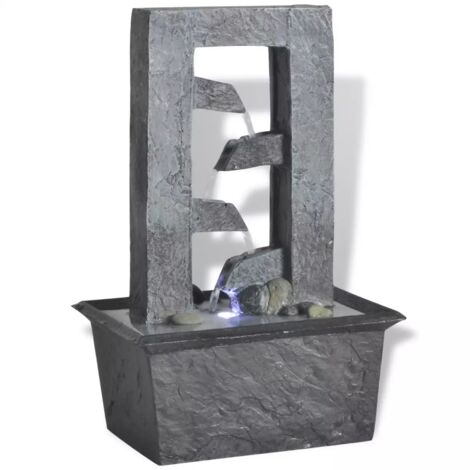 Fuente de interior con luz LED poliresina 15,8x11,8x24 cm DEC020758